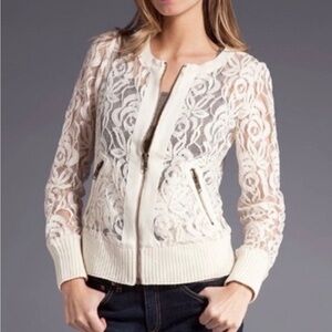 NWOT Free People Lace bomber jacket